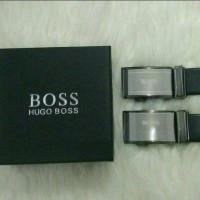 Jual Sabuk Gesper Rel / BOSS / Ikat pinggang Kulit Pria 0033 Murah