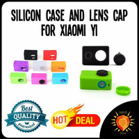 Jual Silicon / Silicone / Silikon Case and Lens Cap for Xiaomi Yi Murah