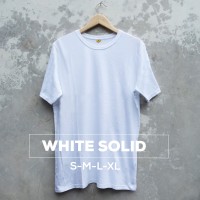 Jual Baju Kaos Polos Oblong Bandung White Pria wanita Putih Murah