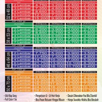 Cetak Kalender Kertas Art paper 150 gr Uk. ada di gambar