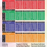 Cetak Kalender Kertas Art Paper 120 gr Full Color 1 Sisi