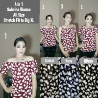 Baju Wanita Model Sabrina Blouse All Size fit XL