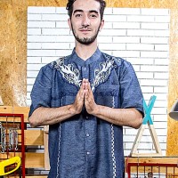 Busana Baju Koko Muslim Shalat Couple Cowok VGN 05 NAVY