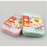 Jual Lunch box | kotak makan grid 4 sekat Murah