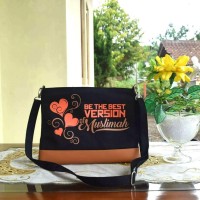 Tas Selempang muslimah Be The Best Version Of Muslimah |cokelat