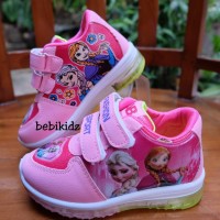 Jual Sepatu lampu anak frozen impor Murah
