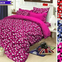 Bed cover set katun lokal halus Mickey Mouse Size 160x200/180x200
