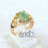 Cincin Emas Berlian with Zamrud Diamond