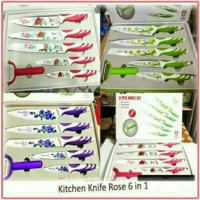 Jual PISAU DAPUR KERAMIK ANTI BACTERIAL SET 6 IN 1 CERAMIC KITCHEN KNIFE Murah