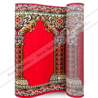 Sajadah Karpet Roll Murah Masjid Mushola Motif Corak Warna Hijau Tebal