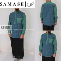 TERBARU SAMASE KEMKO 9023 PJG Warna Hijau Biru Baju Muslim Pria