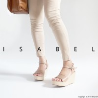 Sandal Wanita Terbaru 2017 Selma Wedges - Beige / Moka