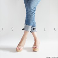 Sandal Wanita Terbaru 2017 Jessie Wedges - Transparant / Bening