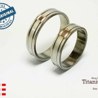 Ring Cincin Couple / Pasangan Single Titanium - Silver - RT03Silver