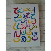 Jual Hiasan Dinding Poster Quote Inspiratif Islami Huruf Hijaiyah Murah