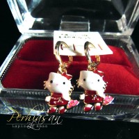 Anting Anak Hello Kitty Full Imut Lapis Emas 22 Karat Unyu Cantik Unik