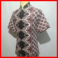 Jual Kemeja Batik Pria Baju Muslim Cowok Hem Batik Koko Batik Shanghai BK24 Murah