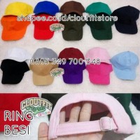Jual Topi Baseball Polos / Tumblr Cap Pengait Besi Murah