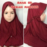Jual jilbab hijab kerudung syiria pet rabbani serut tali belakang anak sd Murah