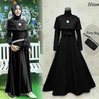 Jual 98118 Rena Hitam / Baju muslim / Hijab / Maxi / Dress Murah