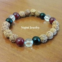 Gelang Yoga & Kesehatan Rudraksha Natural & Batu Alam Tridatu.