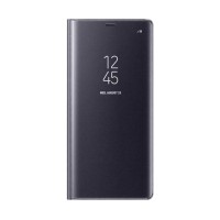 Jual Samsung Galaxy Note 8 Case Clear View Stand Cover - Violet ORIGINAL Murah