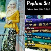 Jual Batik rok dan blus setelan Peplum set Murah