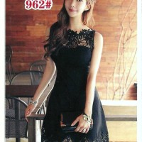 Jual Baju brukat brokat lace dress fashion import midi dress Murah