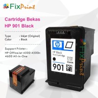 Cartridge Bekas HP 901 Black, Tinta Printer HP OfficeJet 4500