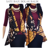 Jual Tunik vest Cardigan Batik atasan bolero A432 Murah
