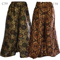 Jual Celana Kulot Klok Panjang Batik Sogan C54C55C56C57 Murah