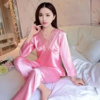 TERMURAH Baju Tidur Wanita Murah Silk Satin Lengan Panjang 803 High Q