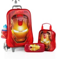 Jual Tas Trolley Samurai 6 Roda 6 Dimensi Anti Gores Iron Man Muka 4 in 1 Murah