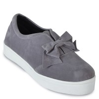 Jual Edberth Sepatu Loafers Wanita Zoe Ribbon - Grey Murah