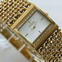 Jual Jam Tangan Wanita Guess 3 Rantai Gold Murah