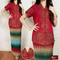 Jual KEBAYA BORDIR LENGAN TULIP SET ROK RANG RANG PLISKET Murah