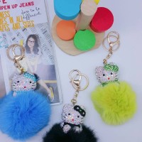 Jual Hello kitty Premium Collection Bag charm Fur Ball / pom pom / Fendi Murah