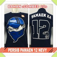 Jual kaos oblong persib Bandung pamaen ka 12 viking bobotoh combed 20s Murah