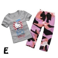 Jual L3223 Caluby 5 E Kitty lorengBaju piyama anak KODE PL3223 Murah