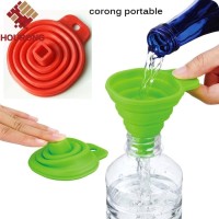 Jual Corong Lipat Karet Silikon Portable Flexible Funnel Untuk Air Minyak Murah