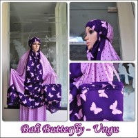 Jual Promo MUKENA BALI BUTTERFLY UNGU Murah