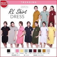 Jual RL Shirt Dress Polo Dress Kemeja Wanita Suede DS924 Murah