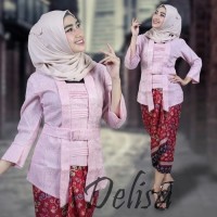Kebaya Modern Kutubaru Embos Pink