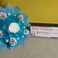 Jual Bouquet Buket Bucket Bunga Boneka Doraemon Kado Hadiah Ultah Wisuda Murah