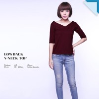 Jual AHT Atasan Wanita Lowback V nek Top Murah
