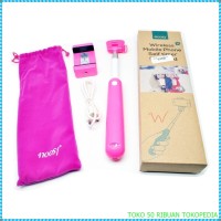 Jual Tongsis Wireless Noosy dapat sarung Self Timer Monopod pink i3214 Murah
