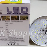 Jual M1553 Lampu Bohlam LED Remote dan Timer 20 Wat KODE QE1553 Murah