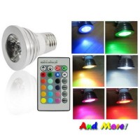 Jual Bohlam LED RGB dengan Remot Kontrol Wireless Murah