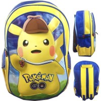 Jual TAS RANSEL SEKOLAH ANAK SD POKEMON GO PIKACHU TOPI 3D TIMBUL - BEST Murah