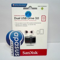 Jual FLASHDISK SANDISK OTG 32GB ORIGINAL DUAL USB DRIVER 3.0 UP TO 150MB/s Murah